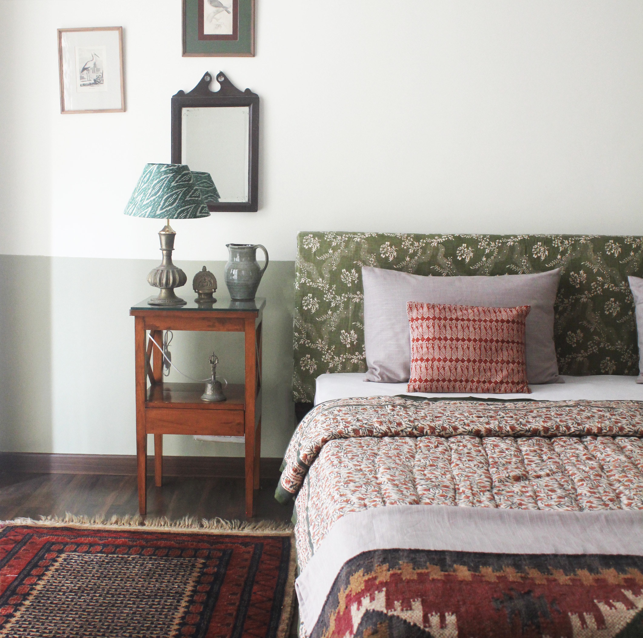 bedroom, india, textiles, interior design